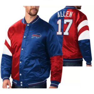 Josh Allen 17 Buffalo Bills NFL Satin Jacket