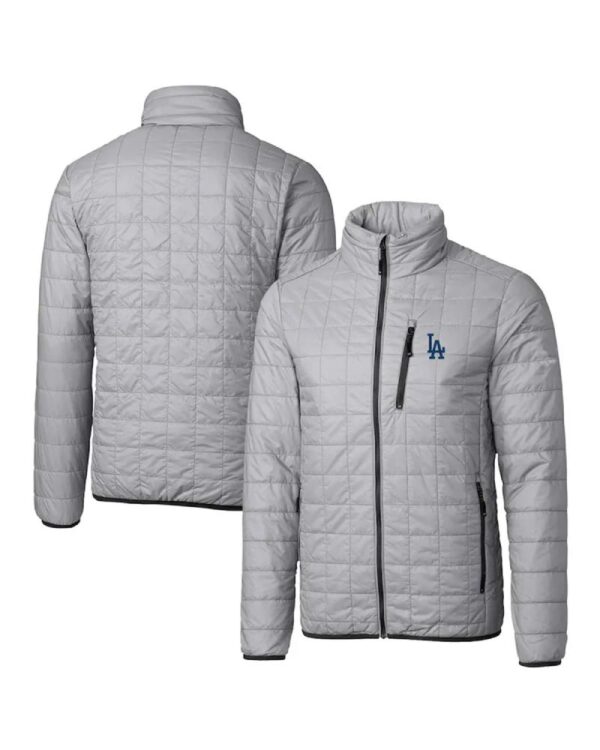 LA Dodgers Puffer Full-Zip Grey Jacket