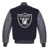 Las Vegas Raiders Black Grey Varsity Jacket