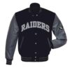 Las Vegas Raiders Black Grey Varsity Jacket