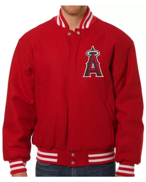 MLB Los Angeles Angels Red Varsity Wool Jacket