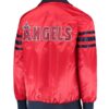 Starter Los Angeles Angels The Captain II Full-Zip Varsity Red Satin Jacket