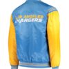 LA Chargers Light Blue and Yellow Satin Jacket