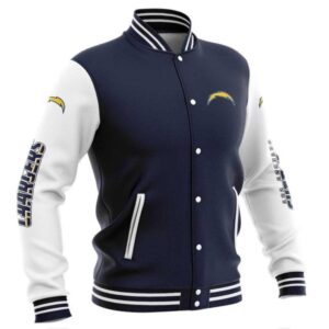 Los Angeles Chargers Cute Pullover Blue Baseball Jacket