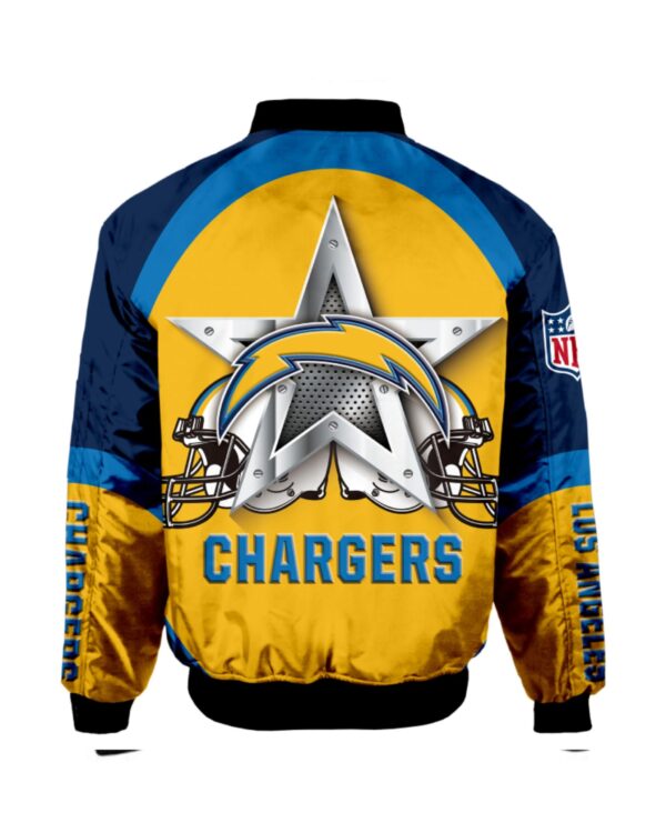Los Angeles Chargers Bomber Jacket Graphic Running men gift for fans