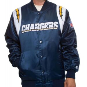 Men’s Los Angeles Chargers Bomber Satin Jacket