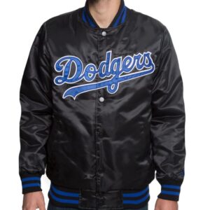 Los Angeles Dodgers Blue Patches Black Jacket