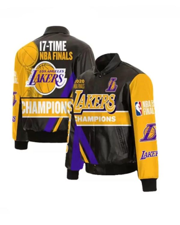 Los Angeles Lakers 17 Time NBA Leather Jacket