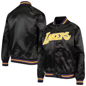 Los Angeles Lakers Black Satin Jacket