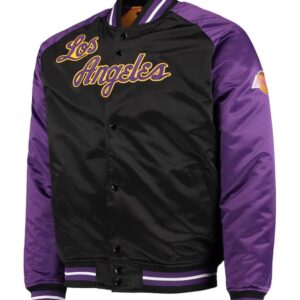 Los Angeles Lakers Hardwood Classics Reload 3.0 Black and Purple Jacket
