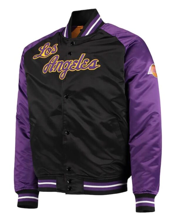 Los Angeles Lakers Hardwood Classics Reload 3.0 Black and Purple Jacket