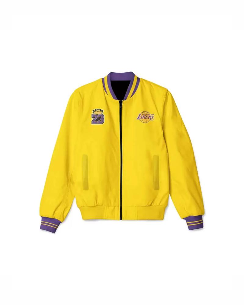 NBA Purple and Yellow LA Lakers Varsity Jacket - HJacket