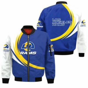 Los Angeles Rams Graphic Curve Bomber Jacket