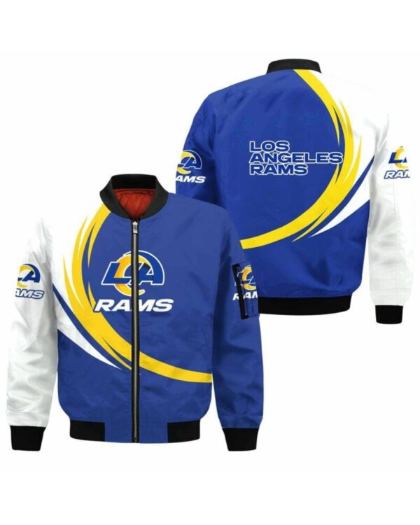 Los Angeles Rams Graphic Curve Bomber Jacket