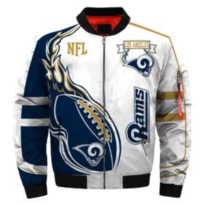 Los Angeles Rams bomber jacket winter coat gift for men