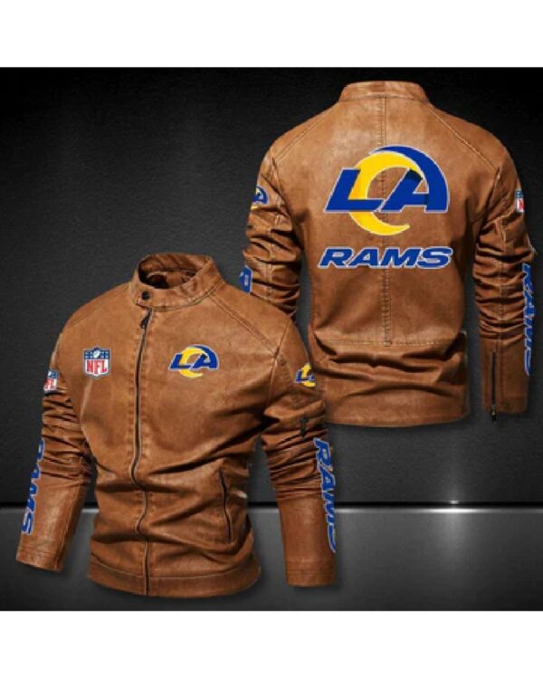 Los Angeles Rams Leather Jacket Winter Coat