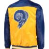 LA Rams Satin Blue and Yellow Jacket