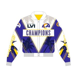 Los Angeles Rams Super Bowl LVI Champions Leather Printed Full-Snap Jacket