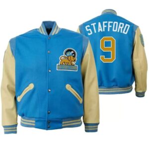 Matthew Stafford 9 Detroit Lions NFL Varsity Jacket