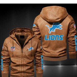 Mens Detroit Lions Leather Jackets No 2