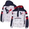 Houston Texans Starter White/Navy Thursday Night Gridiron Raglan Half-Zip Hooded Jacket