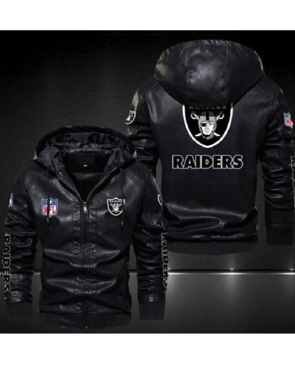 Mens Las Vegas Raiders Leather Jackets No 2