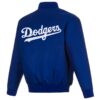 Los Angeles Dodgers JH Design Royal Full-Snap Pollytwill Varsity Jacket
