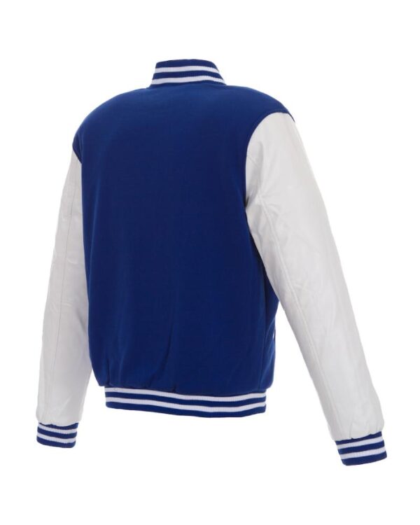 Men's Los Angeles Dodgers JH Design Royal/White Reversible Full-Snap Fleece Jacket
