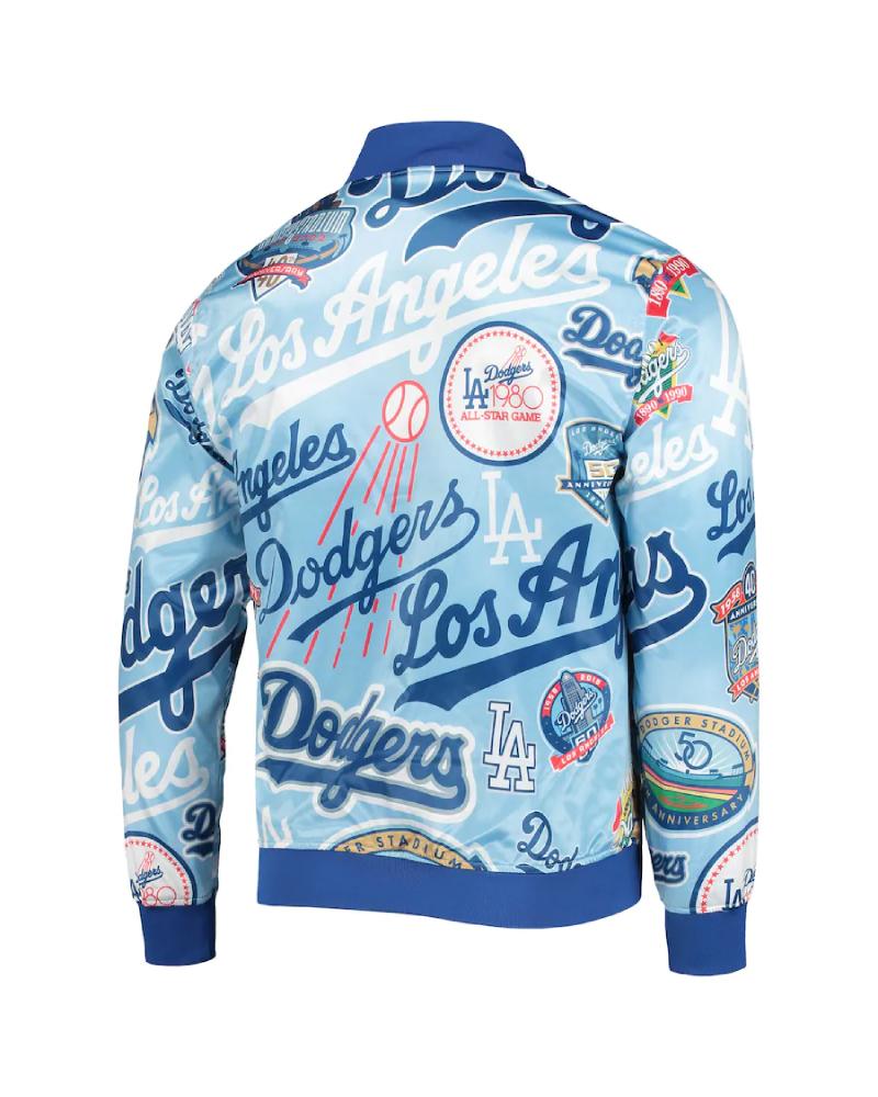 Starter Los Angeles Dodgers Satin Full-Snap Jacket M / Black Mens Sportswear