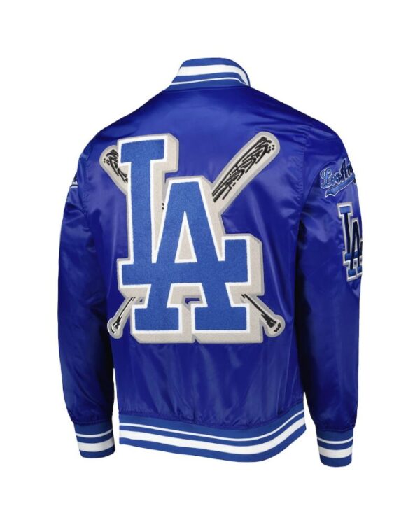 Men's Los Angeles Dodgers Pro Standard Royal Mash Up Satin Full-Snap Jacket