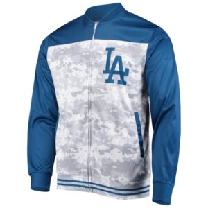 Los Angeles Dodgers Stitches Royal Camo Full-Zip Jacket