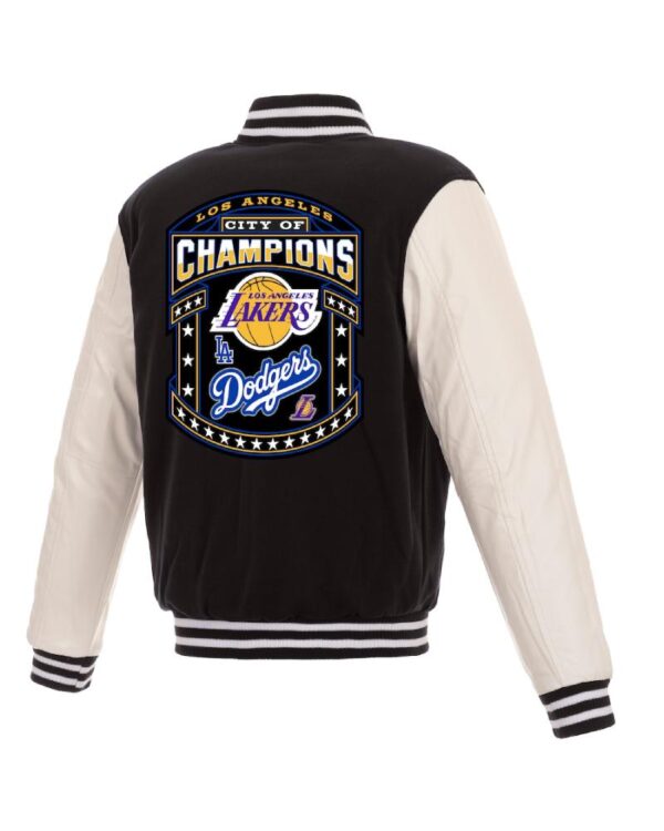 Los Angeles JH Design Black/White 2020 Dual Champions City of Champs Full-Zip Jacket