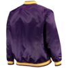 Los Angeles Lakers Mitchell & Ness Purple Big & Tall Hardwood Classics Raglan Satin Full-Snap Jacket