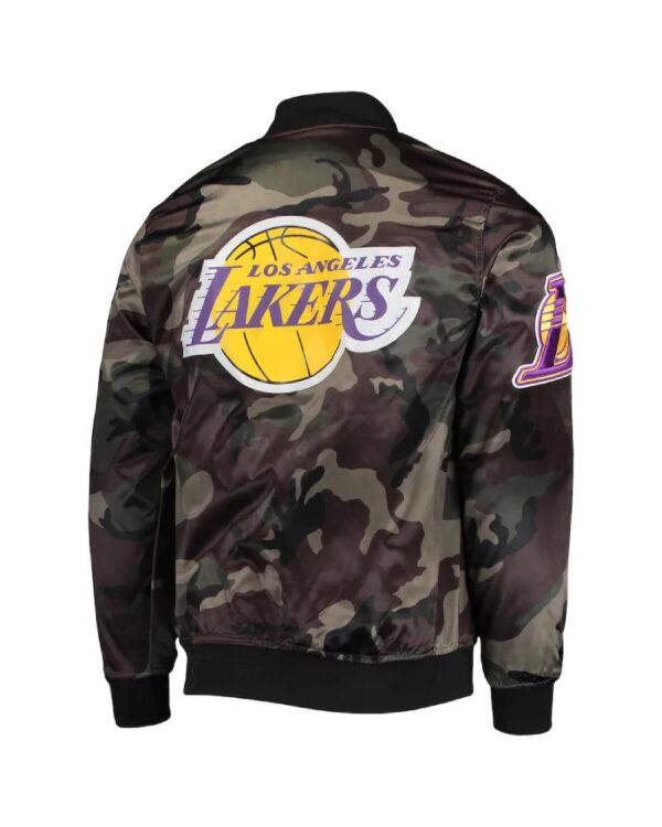 Los Angeles Lakers Pro Standard Camo Satin Full-Snap Jacket