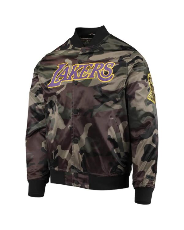 Los Angeles Lakers Pro Standard Camo Satin Full-Snap Jacket