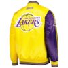 Los Angeles Lakers Starter Purple/Gold Fast Break Satin Full-Snap Jacket