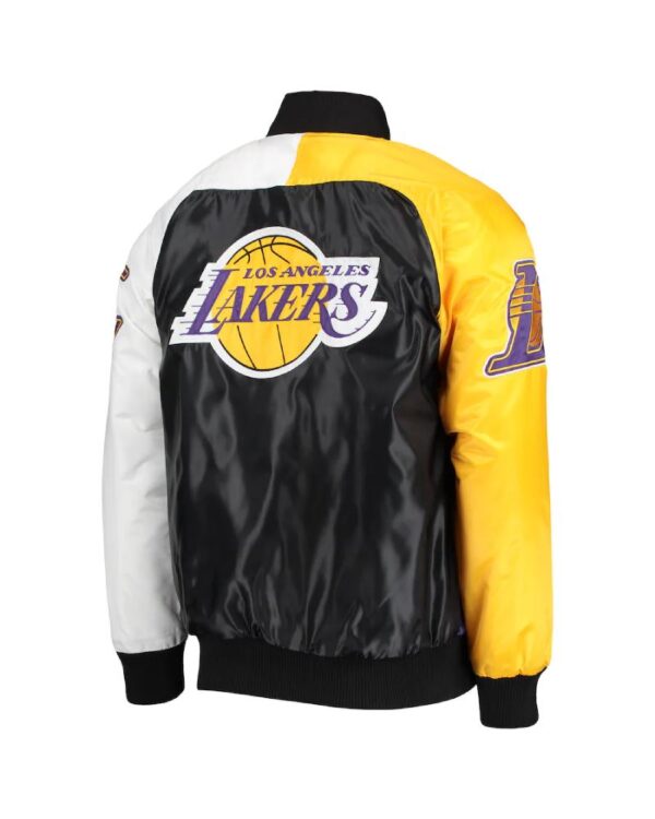 Lakers Starter Purple/Gold/White Tricolor Remix Raglan Full-Snap Jacket