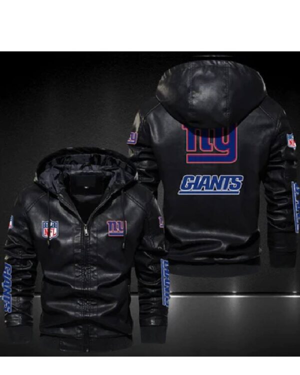 Mens New York Giants Leather Jackets No 2
