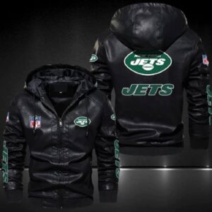Mens New York Jets Leather Jackets No 2