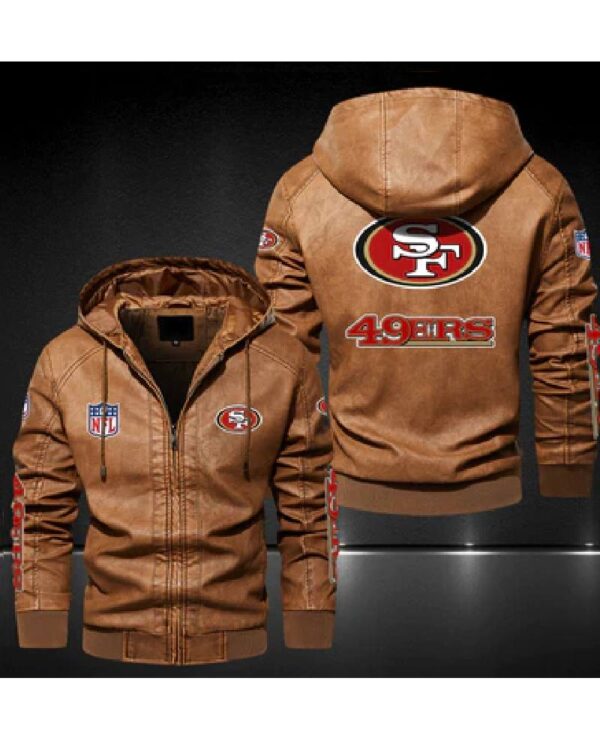 Mens San Francisco 49ers Leather Jackets No 2
