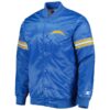 Men's Starter Powder Blue Los Angeles Chargers The Pick and Roll Full-Snap Jacket