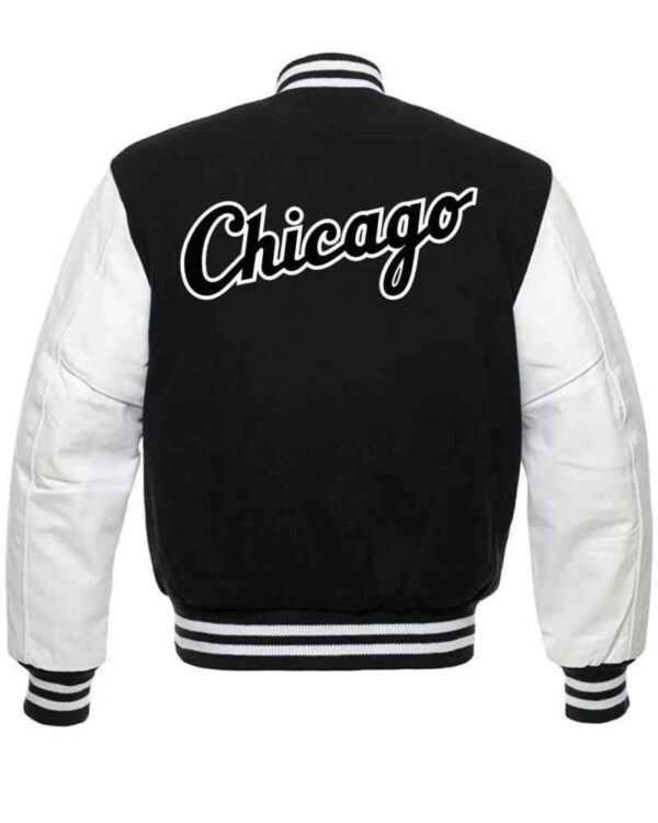 MLB Black And White Chicago White Sox Varsity Jacket