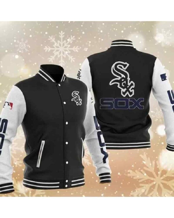 MLB Black Chicago White Sox Baseball Varsity Jacket