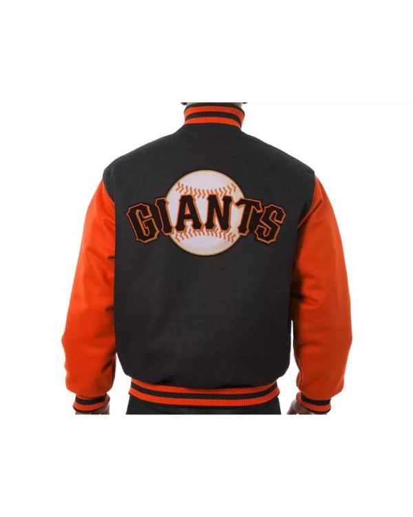 MLB Black Orange San Francisco Giants Wool Jacket