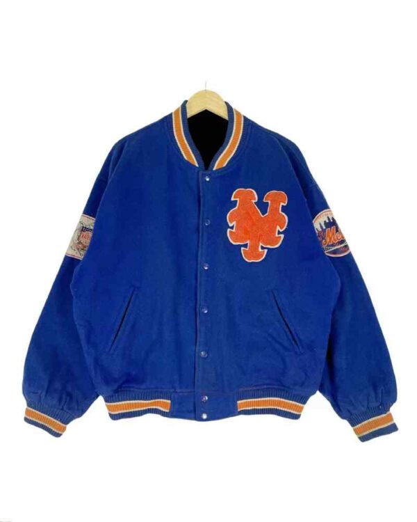 MLB Blue Major League New York Mets Wool Jacket