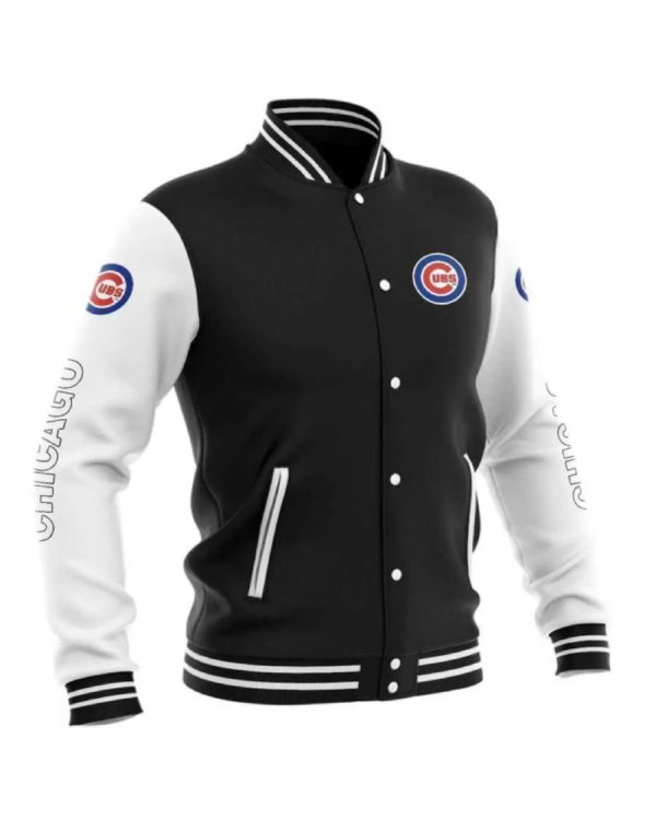 MLB Chicago Cubs Black Baseball Varsity Jacket