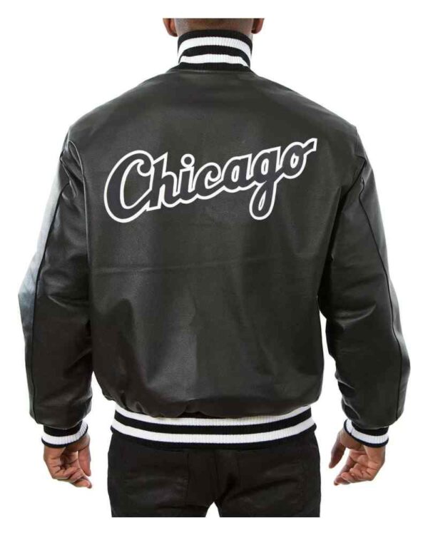 MLB Chicago White Sox Black Leather Jacket