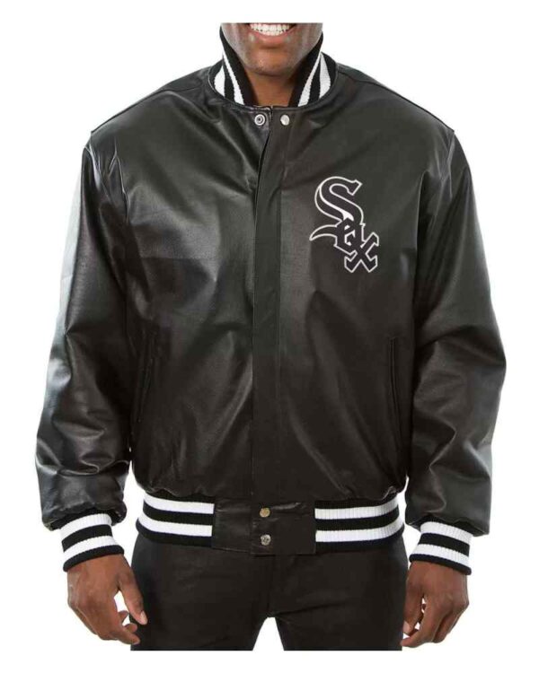 MLB Chicago White Sox Black Leather Jacket