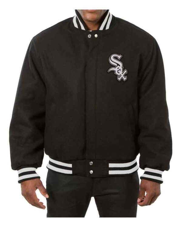 MLB Chicago White Sox Black Wool Jacket