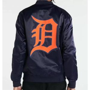 MLB Detroit Tigers Big Logo Satin Jacket